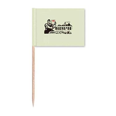 Imagem de Sinalizadores de palito de palito de propaganda de educação vermelha chinesa para decoração de festa