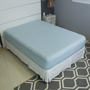 Imagem de Lençol Avulso Casal Malha Com Elástico (Azul Bebê)