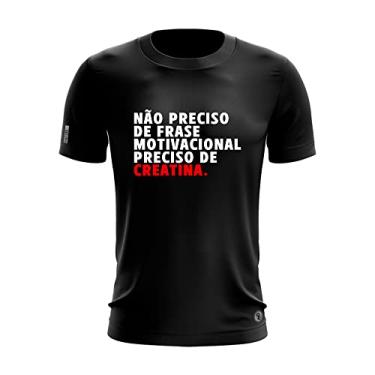 Imagem de Camiseta Academia Shap Life Preciso de Creatina Corrida Gym Cor:Preto;Tamanho:M