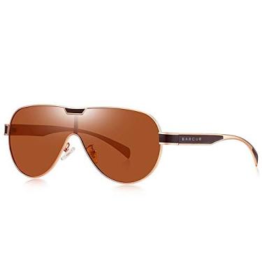 Imagem de Óculos de Sol Barcur Polarizados Anti Reflexo BC8227 Design Piloto (1)