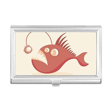 Imagem de Carteira de bolso com ilustração de peixe de desenho animado com porta-cartões