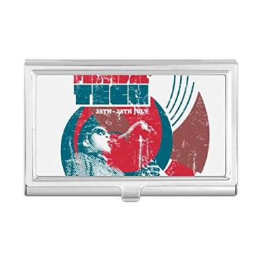 Imagem de Porta-cartões de visita com estampa de música Tean Festival de Jazz