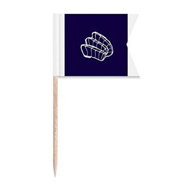 Imagem de Marcação de etiquetagem de palitos fatiados de peixe cru para bolo de festa, comida de queijo