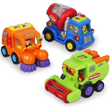 Brinquedos do carro do caminhão do brinquedo para crianças, 7 em 1  caminhões transportadores meninos e meninas, veículos de transporte do  caminhão de