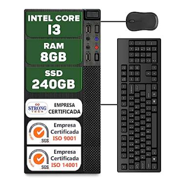 Imagem de Computador Pc Intel Core i3 8GB SSD 240GB Hdmi Teclado e Mouse Cpu Desktop Strong Tech