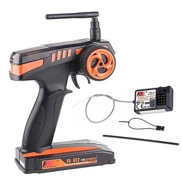 Imagem de Flysky FS-GT2 RC Transmitter with FS-GR3E Receiver, 2.4GHz 2 Channel Digital Radio Controler and Receiver for RC Car Boat