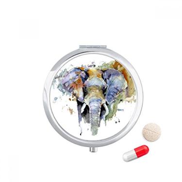 Imagem de Porta-comprimidos, bolso com personalidade pintada, animal, viagem, porta-comprimidos, medicamentos, armazenamento de medicamentos, espelhado, presente