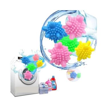 Imagem de Bola Mágica de Limpeza de Roupas em Formato de Estrela para Máquina de Lavar 8 peças para Limpeza Profunda das Roupas Kit 8 Unidades de Esferas Cor Sortidas