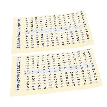 Imagem de Toyvian 2 Unidades Adesivo De Escalas De Guitarra Sinais Pegajosos Braço Da Guitarra Decalques Da Escala Etiquetas De Escala De Guitarra Adesivos De Prática De Guitarra Graves Pvc Pescoço