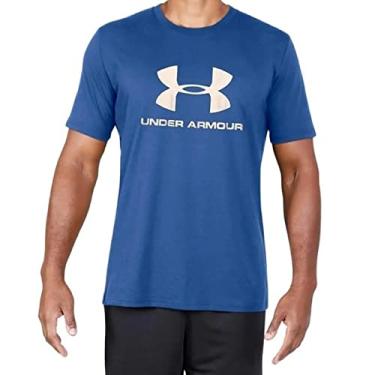 Imagem de Camiseta Under Armour Sportstyle Logo Masculina - Azul e Branco - G