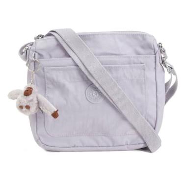 Imagem de Kipling Bolsa tiracolo feminina Sebastian, super, durável, bolsa de ombro de nylon, Lush Lav, Lush Lav, 9"L x 8.5"H x 1.75"D