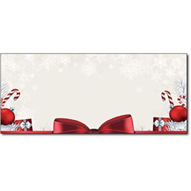Imagem de Envelopes Decorativos de Inverno para Presente de Feriado - Tamanho #10 Carta Comercial - 80 Envelopes de Natal