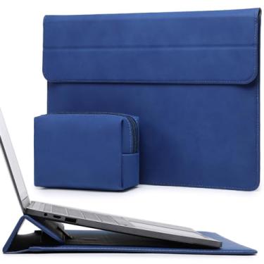 Imagem de HYZUO 15 Polegadas Capa para Notebook com Suporte para Estojo Recurso para MacBook Air 15,3/15 M3 A3114 M2 2023-2024, 15" Surface Laptop 7-3, MacBook Pro 15 2019-2016, Laptop Case, Azul Klein