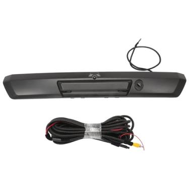 Imagem de AUROLYNNE Alça de porta traseira com câmera traseira compatível com F250 F350 F450 Super Duty 2017-2022 alça de porta porta-malas sem botão de liberação substitui #HC3Z-9943400-NA HC3Z-9943400-NB