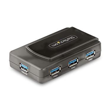 Imagem de StarTech.com Hub USB de 7 portas com interruptor liga/desliga - USB 3.0 5Gbps - USB-A para 7X USB-A - Hub USB-A compacto com fonte de alimentação de 35 W - Hub USB de desktop/laptop - Hub de expansão