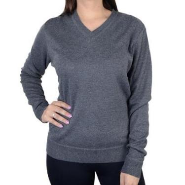 Imagem de Blusa Feminina Facinelli City Lady Plus Size Cinza - 658073-Feminino