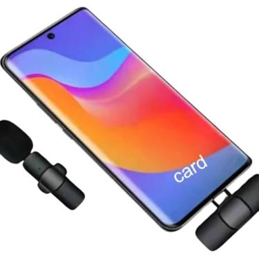 Imagem de Microfone Sem Fio Transmissor Receptor De Lapela Para iPhone E Android Gravação Profissional Mobilidade Tipo c