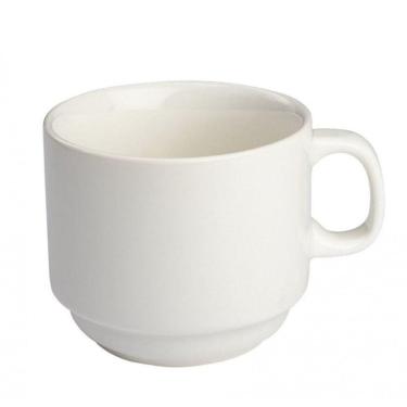 Imagem de Xicara De Cha Empilhavel 200 Ml Porcelana Branca Bar E Hotel
