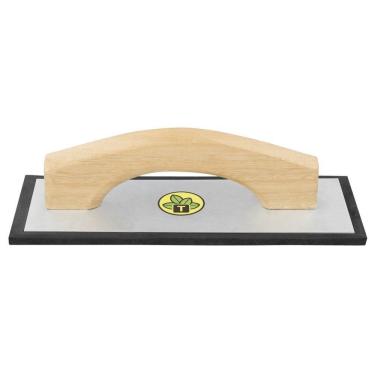 Imagem de Desempenadeira Metálica Com Base Lisa De Eva Tramontina Para Rejunte Sem Dentes Com Cabo De Madeira