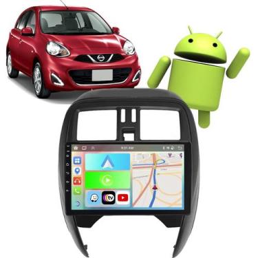 Imagem de Kit Multimidia March 2014 15 16 17 18 19 2020 9" CarPlay Android Auto 