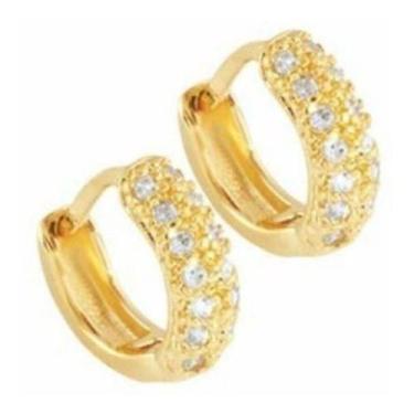 Imagem de Brinco Zircônias Queen Florenzza Em Ouro 18k 750 - Florenzza Jóias, Ún