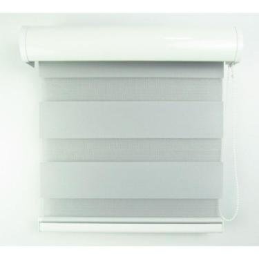 Imagem de Persiana double vision cinza c/ bandô L 1,35 x 1,35 A - Crisdan