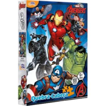 Imagem de Quebra Cabeça 100 Peças Avengers Os Vingandores Marvel - Toyster