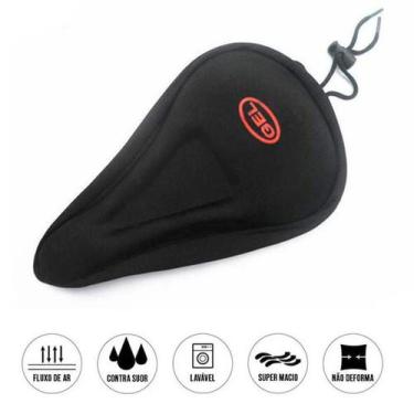 Imagem de Capa Gel Banco Bike Selim Almofada Forro Bicicleta Ajustável - Galerad