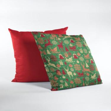Imagem de Kit 2 Capas de Almofada de Natal Natalina Decorativas 45 x 45 - Millen