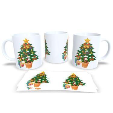 Imagem de Canecas de Porcelana Personalizadas Arvore de Natal - Estampa Sublimad