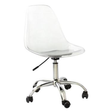Imagem de Cadeira de Escritório Eames Eiffel Giratória - Transparente - Abra Cas