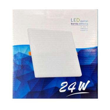 Imagem de Painel Plafon Led Sobrepor/Embutir Borda Infinita 24W 6000K Bivolt - D