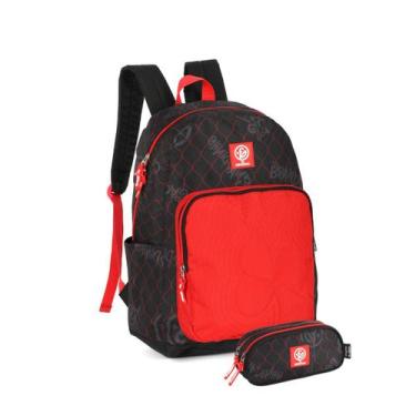 Imagem de Kit Mochila De Costas Enaldinho Juvenil Com Estojo Duplo - Luxcel, Ver