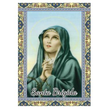 Imagem de 500 Santinho de Santa Brígida (oração no verso) - 7x10 cm - Santinhos 