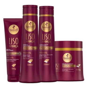 Imagem de Kit Haskell Liso C Força Sh Cond Masc 500ml e Finali. 150