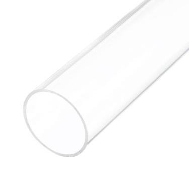 Imagem de Rebower Tubo rígido de plástico transparente 41 mm x 45 mm (1 5/20.3 cm x 1 3/10.2 cm) tubo de acrílico redondo de policarbonato, [para encanamento, hidráulica, pneumática, aquário, bricolage]