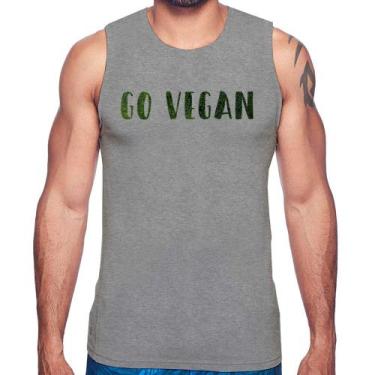 Imagem de Regata Go Vegan - Foca na Moda, Cinza, GGG