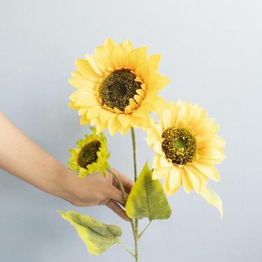 Imagem de Haste de Flor de Girassol Artificial Amarelo - Flor Arte