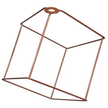Imagem de Cupula de Aramado Cubo Cobre Para Pendentes e Abajures - Jota Iluminaç