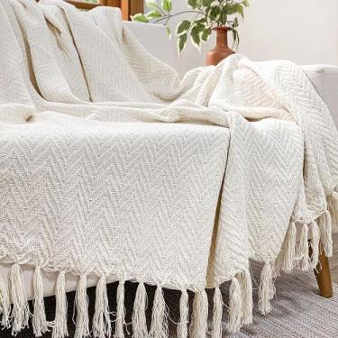Imagem de Manta Decorativa em Algodão para Sofá/Poltrona 2.10m X 1.50m Decoração