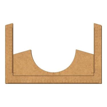 Imagem de Régua Gabarito Alinhamento Centralização de Estampas Em Mdf - Levolpe