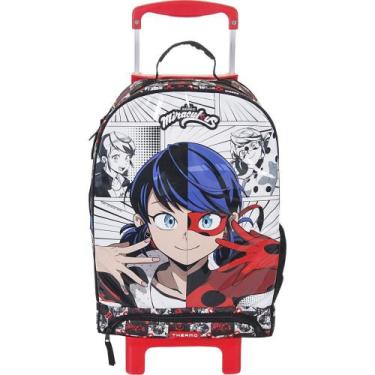 Imagem de Mochila Infantil com Rodinhas Miraculous Thermo G com Compartimento Té