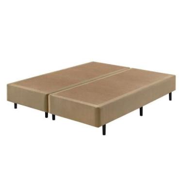 Imagem de Sommier King Veludine 193x203x40 - Bege - Ecoflex, Bege