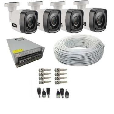 Imagem de Kit Monitoramento 4 Câmeras Hd 1.3 Megapixel + Acessórios - CITROX