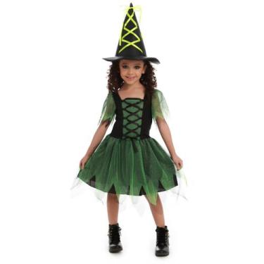 Imagem de Fantasia helloween bruxinha verde muvilê - Muvile, 01