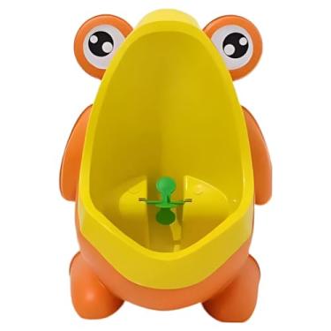 Imagem de Mictório Infantil Formato Sapinho, Pinico para Desfralde, Laranja e Amarelo
