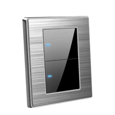 Imagem de Interruptor de luz com espelho de aço inoxidável (2 TECLAS - 1 CAMINHO)