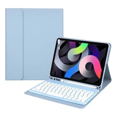 Imagem de Capa Para Tablet Com Tampa Redonda e Teclado Tab S7 Plus / S7 FE / S8 Plus 12,4 Polegadas