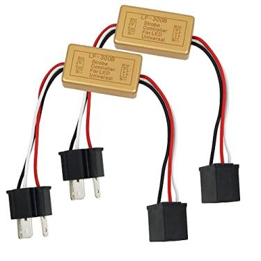 Imagem de YSY 2 peças LF-300B Flash Strobe Controller Box Módulo intermitente contínuo H4 soquete para farol de neblina de LED (H4)