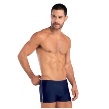 Imagem de 300.05 Mash Sunga Boxer Lisa Adulto com Vivo Lateral, G, Azul marinho